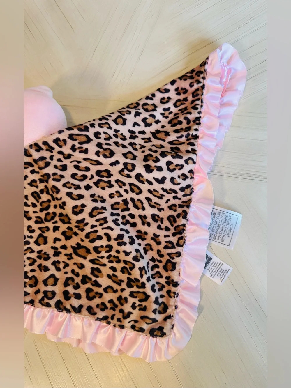 Carter’s 2012 Pink Cat Leopard Rattle Lovey Security Blanket NWOT